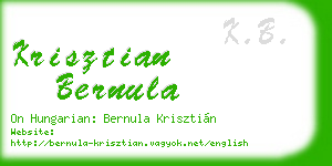 krisztian bernula business card