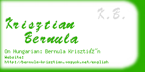 krisztian bernula business card